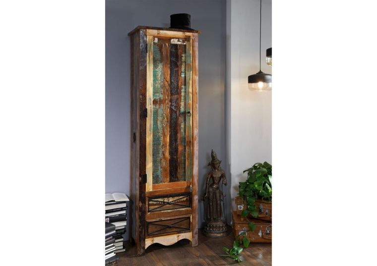 Garderobe Altholz 60x40x200 mehrfarbig lackiert NATURE OF SPIRIT #109