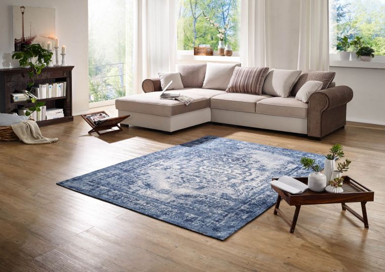 Teppich 240x170x blau NEW BOSTON