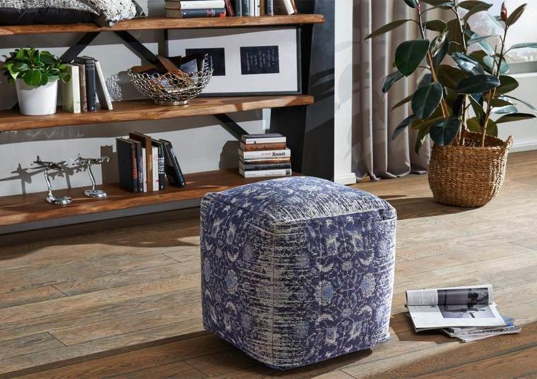 Hocker 45x45x45 blau YUVAAN