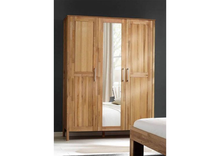 Kleiderschrank Kernbuche 156x61x207 natur geölt MONZA #110