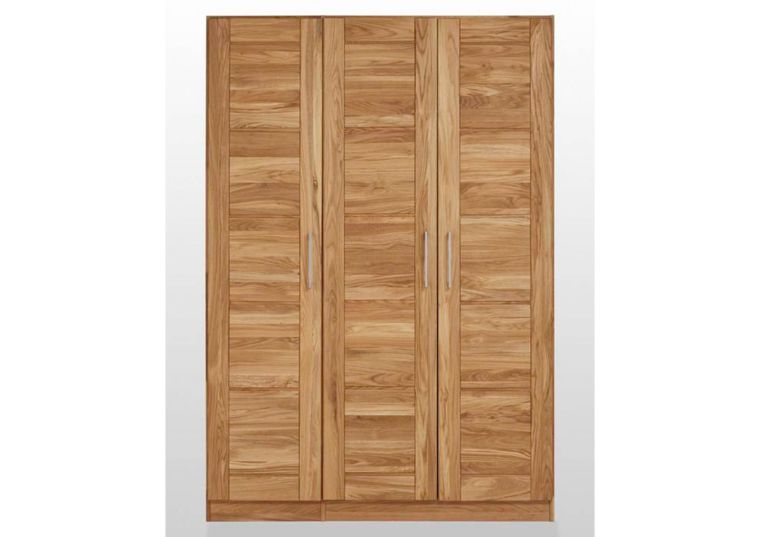 Kleiderschrank Wildeiche 143x61x207 natur geölt KONSTANZ #010