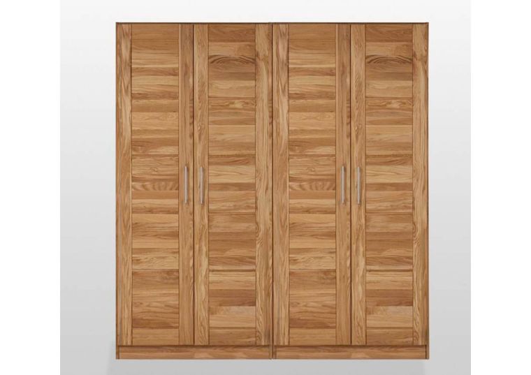 Kleiderschrank Wildeiche 191x61x207 natur geölt KONSTANZ #030