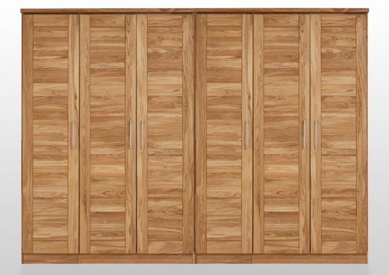 Kleiderschrank Wildeiche 285x61x207 natur geölt KONSTANZ #070