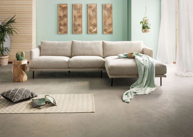 Ecksofa 285x161x81 Silikon-Feder Mix beige TRIENT