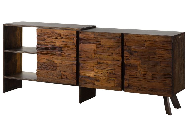 Sideboard Akazie / Altholz 205x40x83 braun lackiert SEVILLA #11