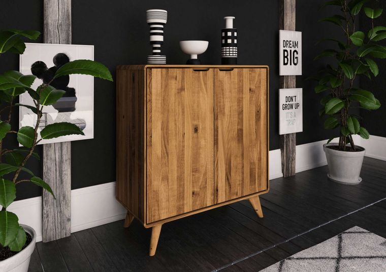 Kommode Wildeiche 90x40x92 natur geölt MALMÖ #21