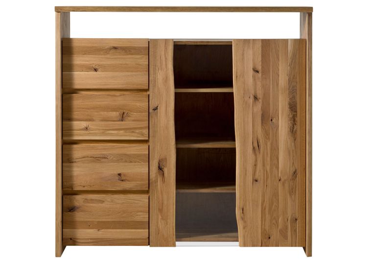 Highboard Wildeiche 150x45x147 natur geölt PURE OAK #111