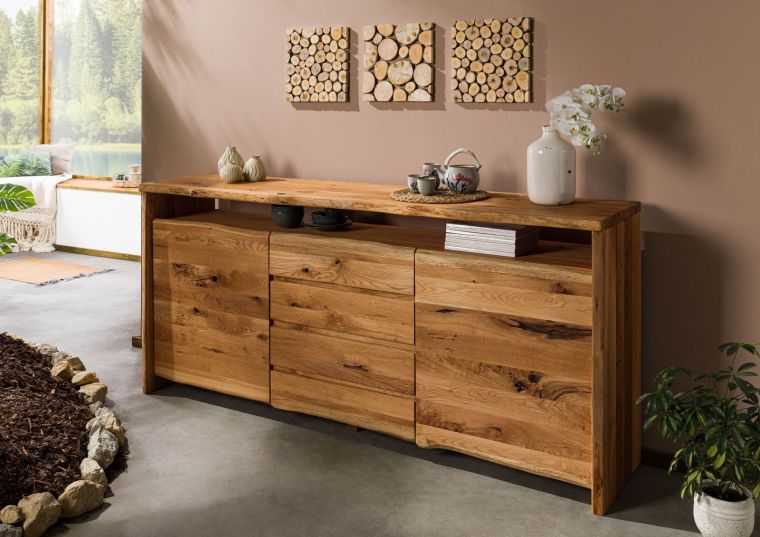 Sideboard Wildeiche 210x45x96 natur geölt PURE OAK #701