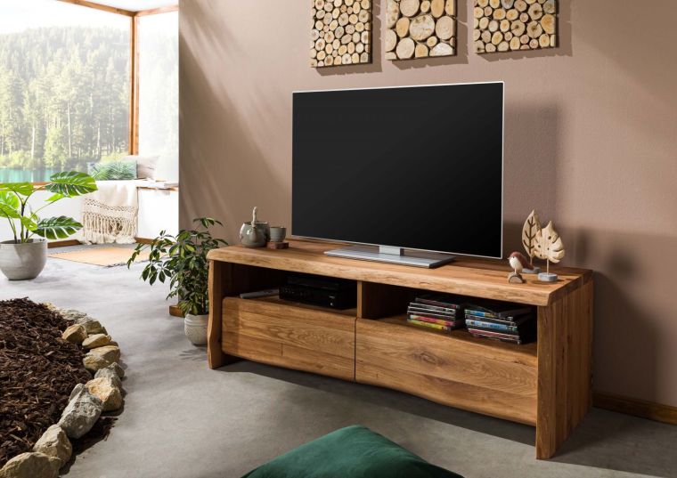 TV-Board Wildeiche 151x45x50 natur geölt PURE OAK #108