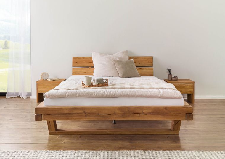 Bett Eiche 180x200x87 natur geölt BREGENZ #103