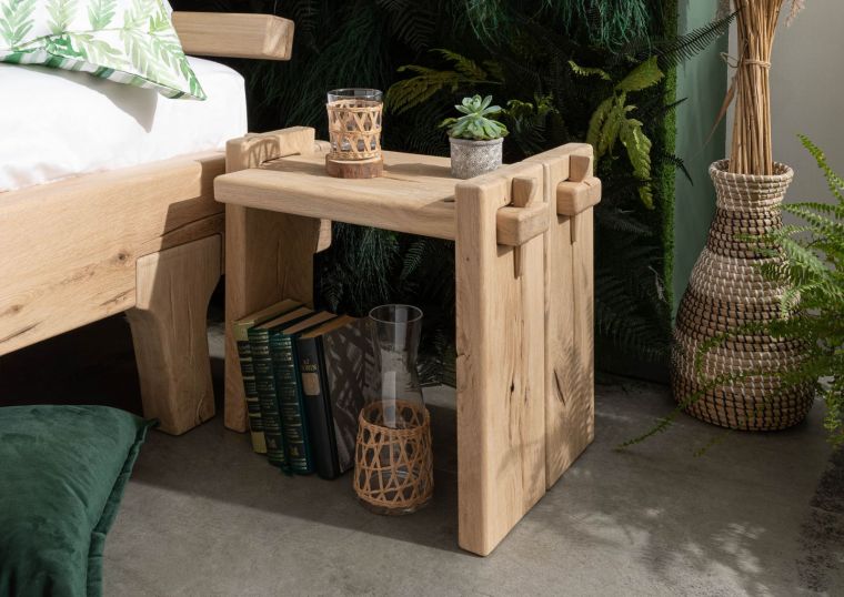 Nachttisch Eiche 56x34x45 natur geölt OAK HEART #11