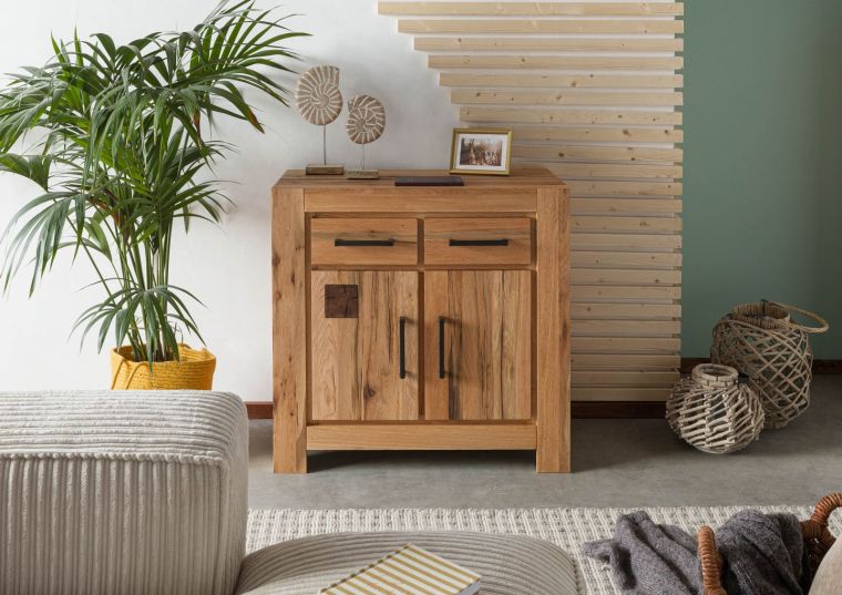 Kommode Zerreiche 90x45x85 natur geölt GLASGOW  #104