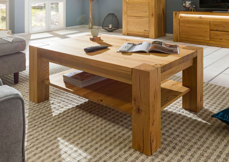 Couchtisch Wildeiche 110x70x45 natur geölt KENT #115