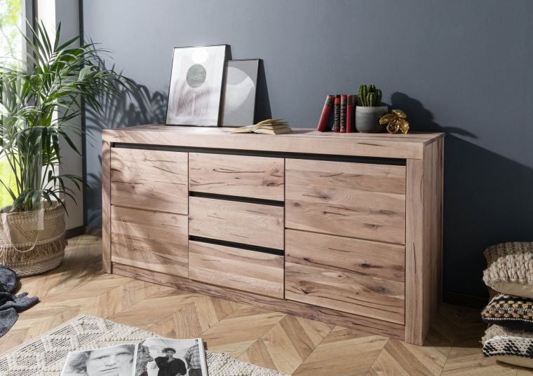 Sideboard Wild-/ Zerreiche 185x45x85 bianco geölt MONTREUX  #228