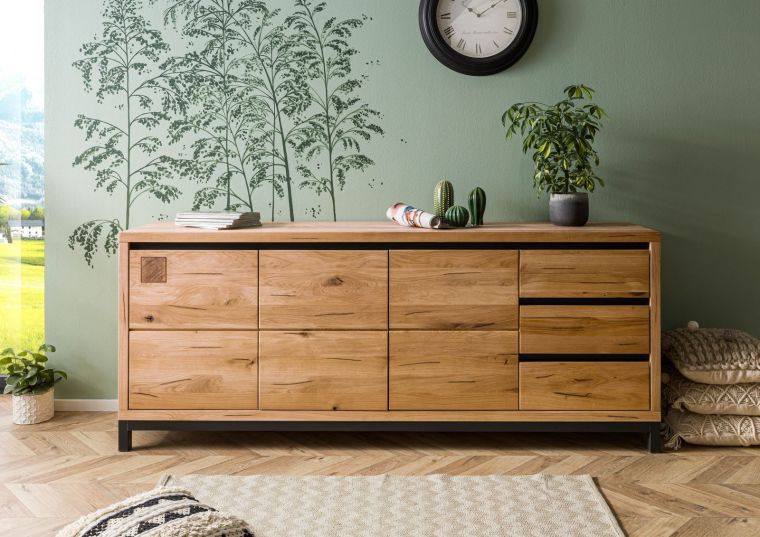 Sideboard Wildeiche 210x45x85 natur geölt VILLANDERS #152