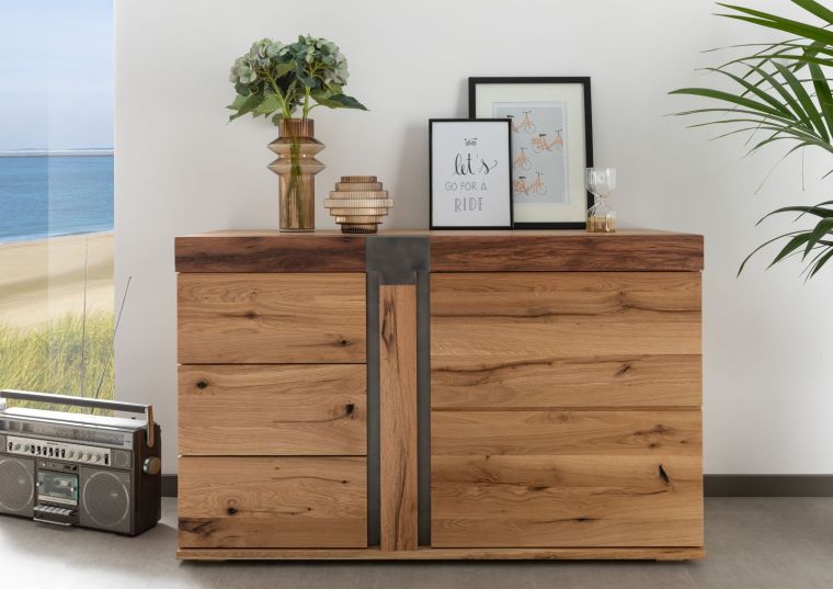 Sideboard Wildeiche / Zerreiche 115x45x75 natur geölt NEW AMSTERDAM #09