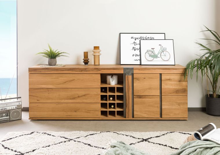 Sideboard Wild-/Zerreiche 220x45x75 natur geölt NEW AMSTERDAM #17