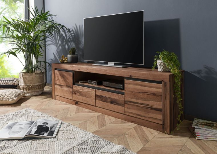 TV-Board Wild-/ Zerreiche 185x45x55 tabacco brown geölt MONTREUX  #331