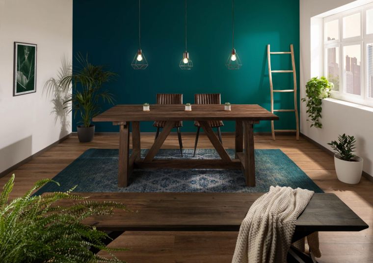 Esstisch Teak 270x100x78 natur unbehandelt BASSANO #147