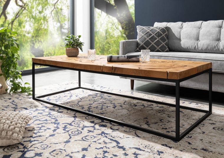 Couchtisch Teak 160x70x45 natur lackiert UNIKA #189