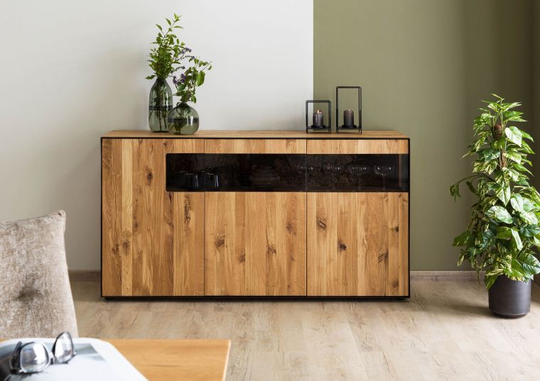 Sideboard Wildeiche 160x45x87 natur geölt STARNBERG #15