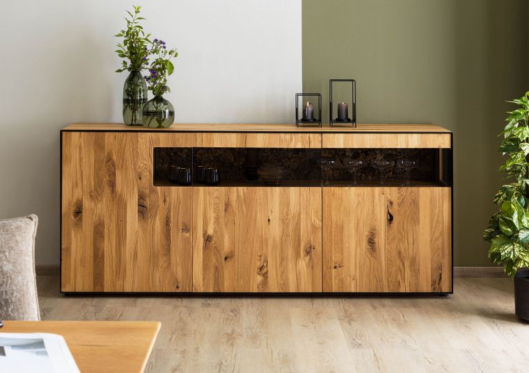 Sideboard Wildeiche 200x45x87 natur geölt STARNBERG #16