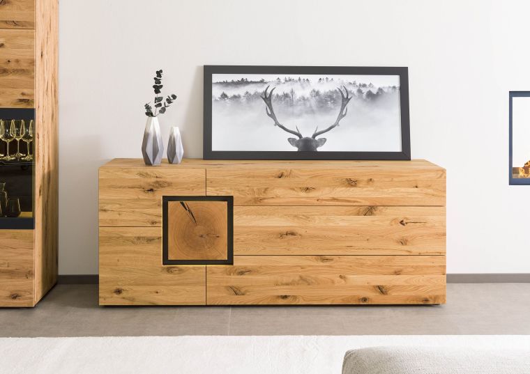 Sideboard Wildeiche 196,5x43,5x80 natur geölt/lackiert KITZBÜHEL #127