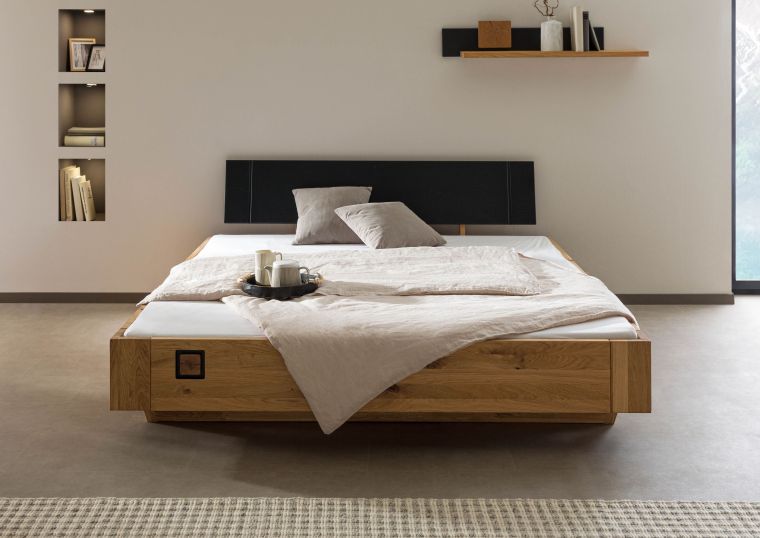 Bett Wildeiche 140x200x81 natur geölt/lackiert KITZBÜHEL #140