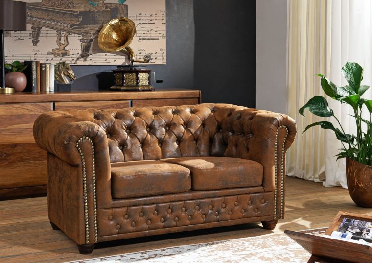 Sofa 148x86x72 braun CHESTERFIELD