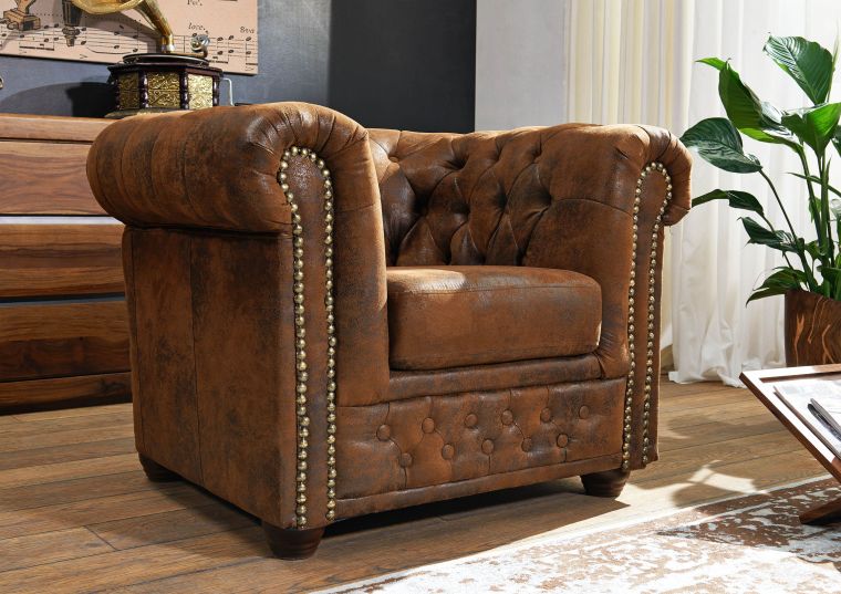 Sessel 94x86x72 braun CHESTERFIELD