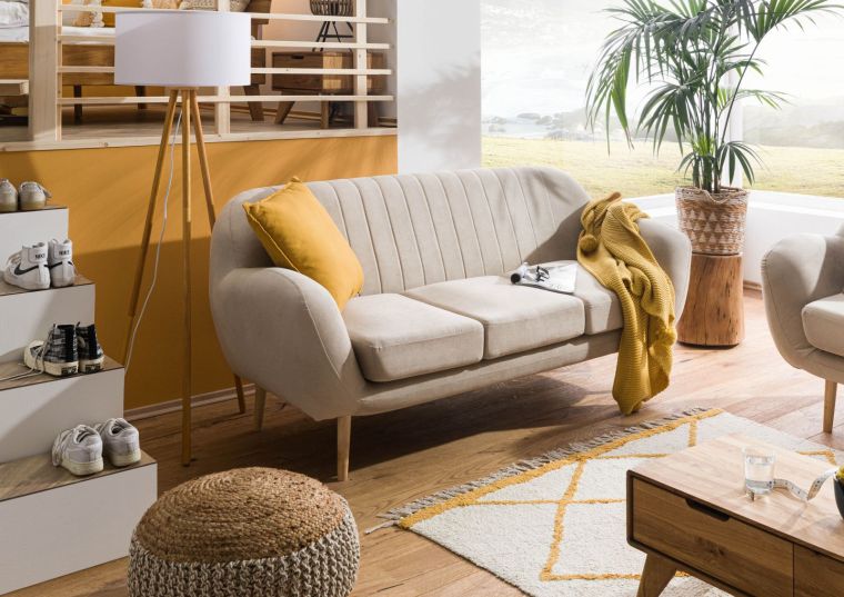 Sofa 3-Sitzer 190x85x88  beige HOLMA