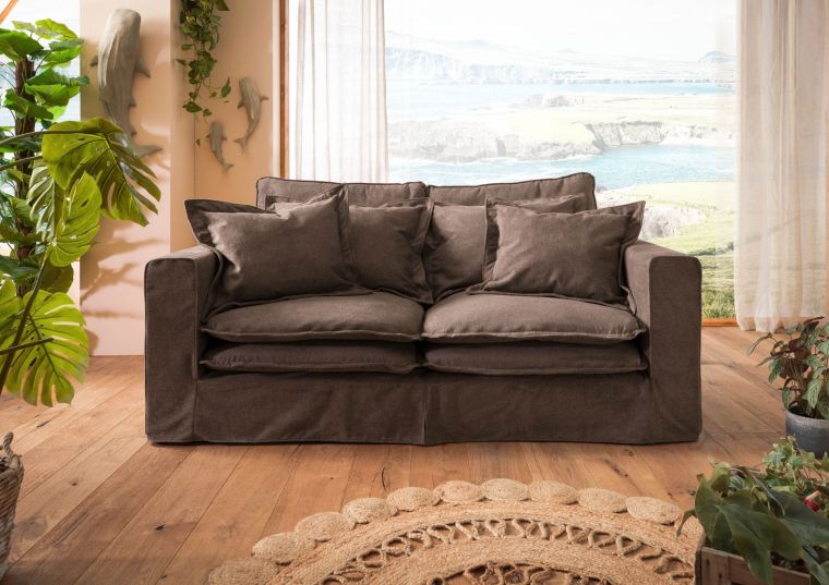 Hussensofa 2-Sitzer196x108x76 taupe KINGSTON