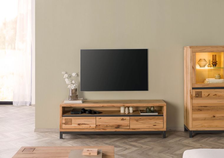 TV-Board Kernbuche 170x40x56 natur geölt VILLANDERS #114