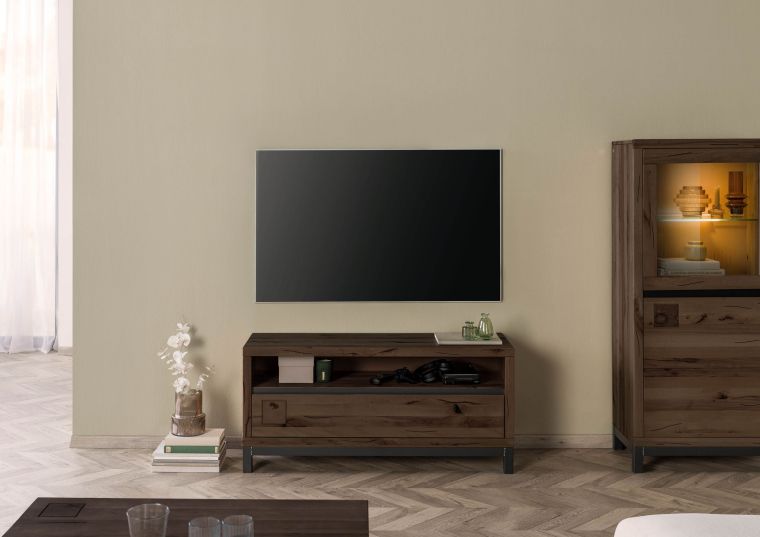 TV-Board Kernbuche 120x40x56 tabacco braun geölt VILLANDERS #212