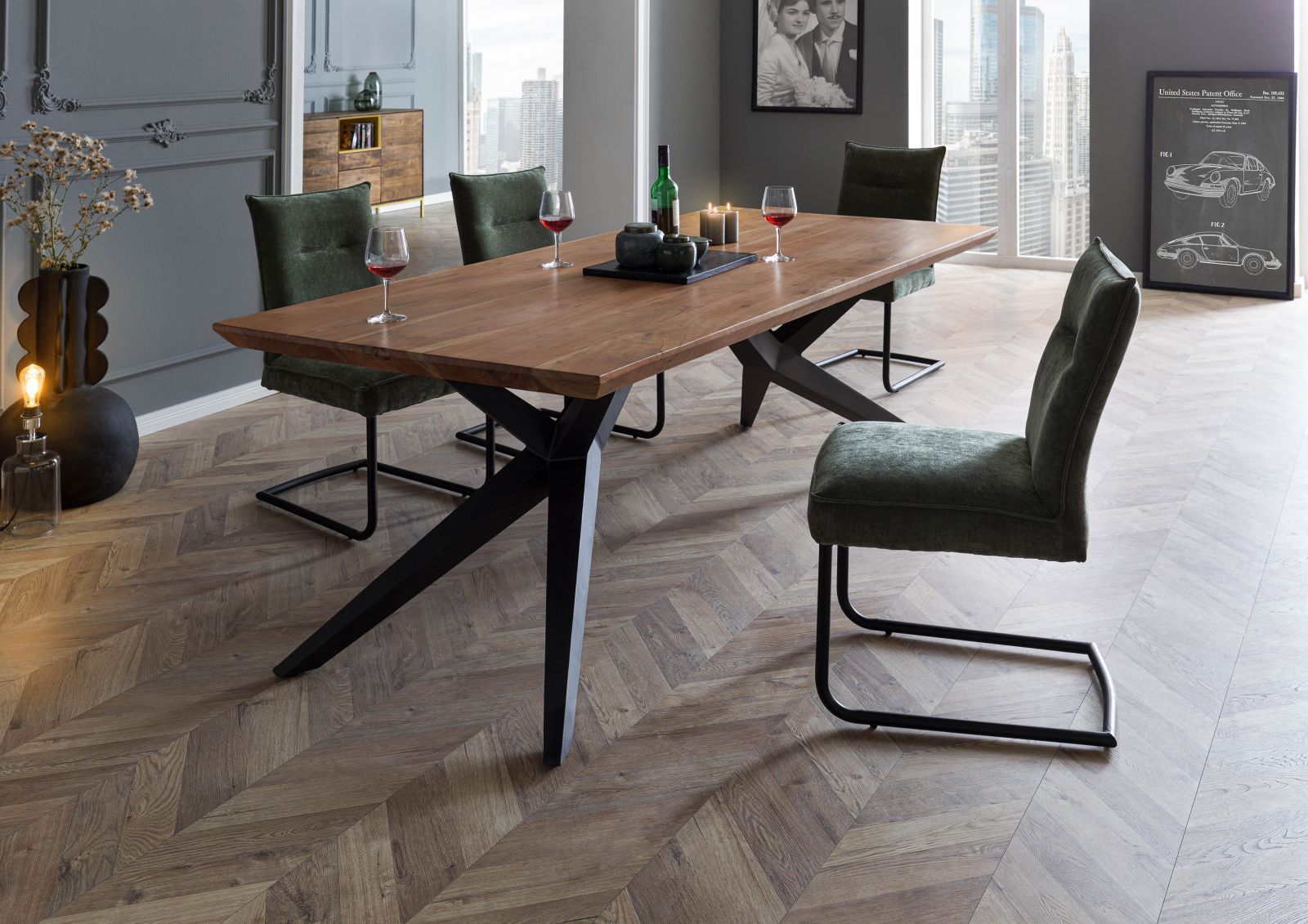 Esstisch Akazie 270x100 natur lackiert NATURAL IDOL #103
