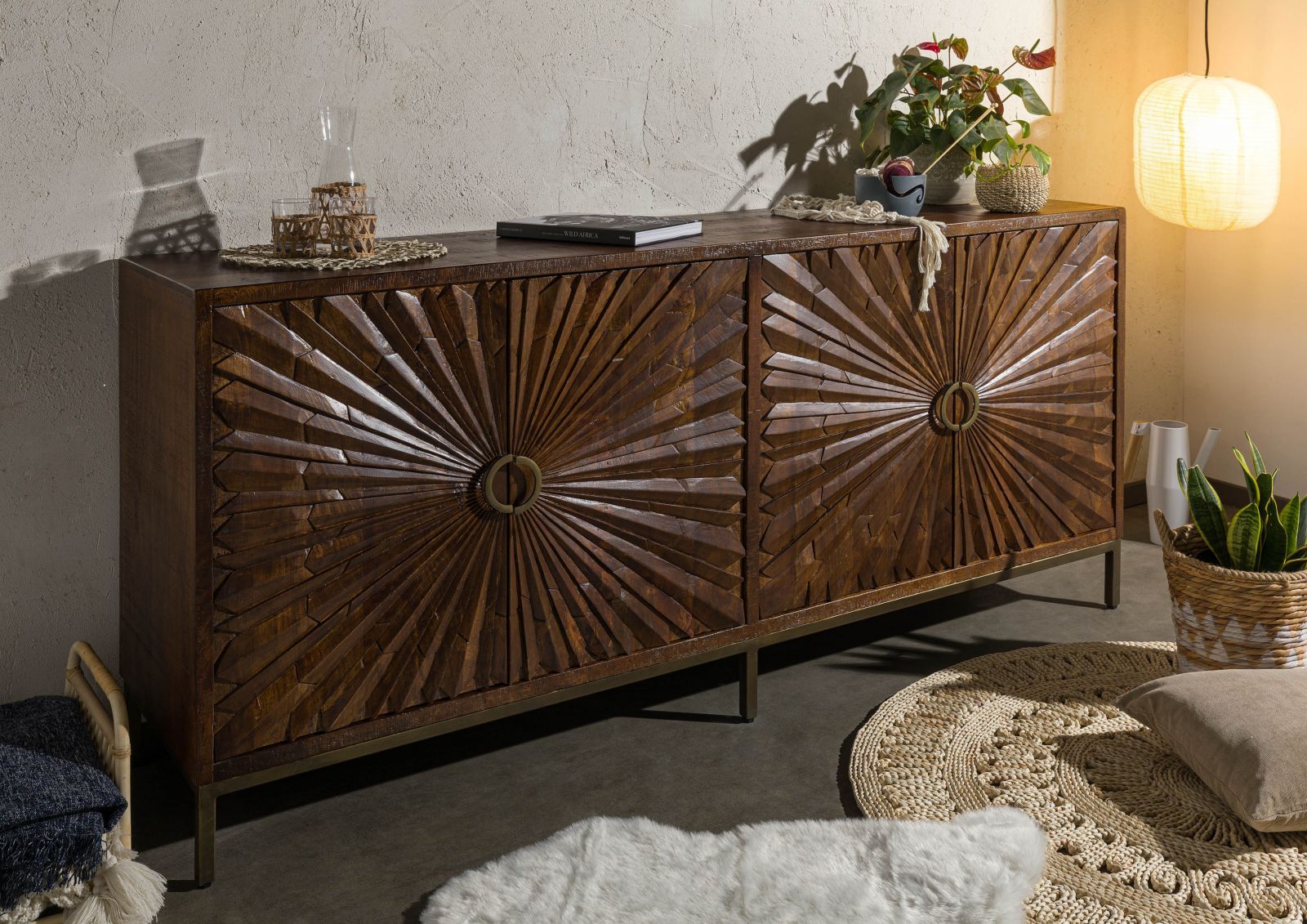 Sideboard Mango 20x20x20 braun lackiert STILMÖBEL 20