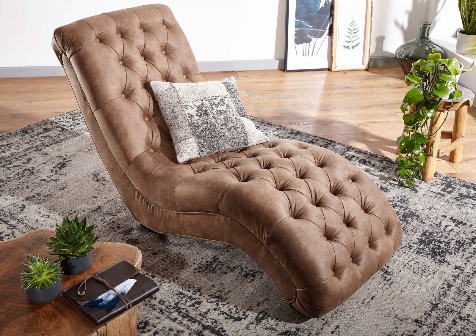 chesterfield liege sofia in hellbraun | massivmoebel24