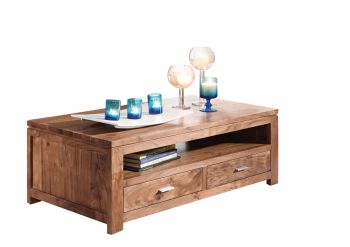 Couchtisch Akazie 110x60x40 golden honey lackiert SHAMAN #74