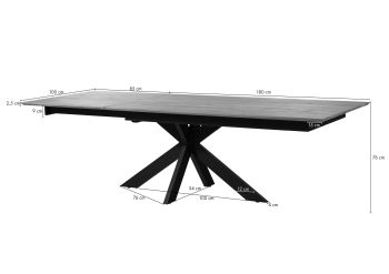 Esstisch verlängerbar Wildeiche 180-265x100 natur geölt KITZBÜHEL #11