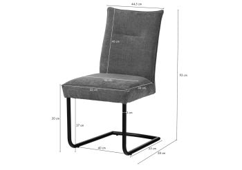 Freischwinger 52x58x93 gelb SEATTLE #10