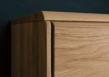 Highboard Wildeiche inkl. LED 103x43,5x152 natur geölt CARDIFF #121