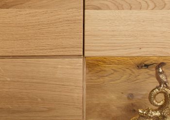 Highboard Wildeiche inkl. LED 103x43,5x152 natur geölt CARDIFF #121