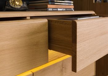 Sideboard Wildeiche inkl. LED 183,5x43,5x86 natur geölt CARDIFF #130