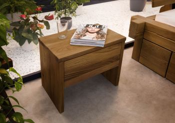 Nachttisch Wildeiche 50x35x40 tabacco geölt JANGALI #319