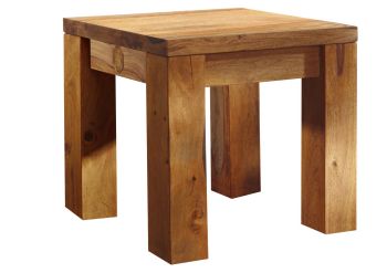 Hocker Sheesham 45x45x45 braun geölt NATURE BROWN #108