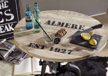 Tisch Mango 75x75x78 natur bedruckt FACTORY #135