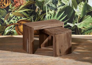 Beistelltisch Sheesham 59x30x41 smoked cherry gebeizt TORONTO #144