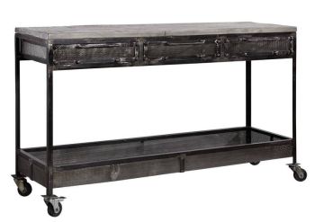 Konsolentisch Mango 150x45x90 grau lackiert HEAVY INDUSTRY #121