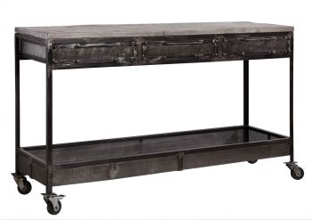 Konsolentisch Mango 150x45x90 grau lackiert HEAVY INDUSTRY #121