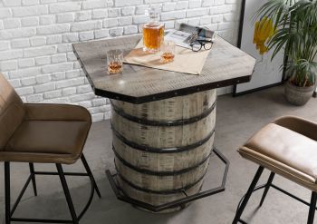 Bartisch Mango 90x75x103 grau lackiert HEAVY INDUSTRY#158